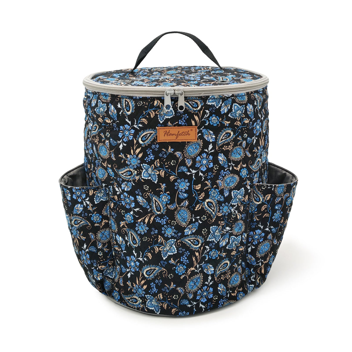 Cylindrical Yarn Storage Bag product view 5 with Woolique craft details for makers