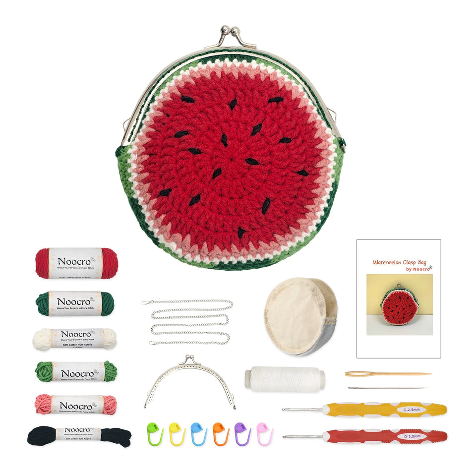 Watermelon Crochet Coin Purse Kit