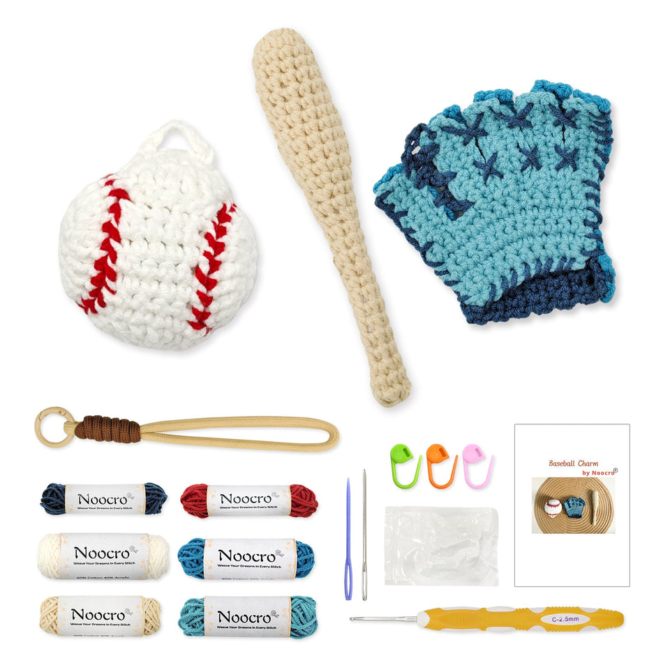 Baseball Crochet Keychain Kit