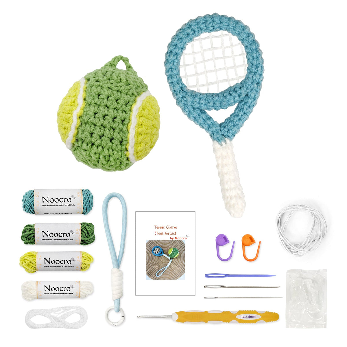 Tennis Crochet Keychain Kit