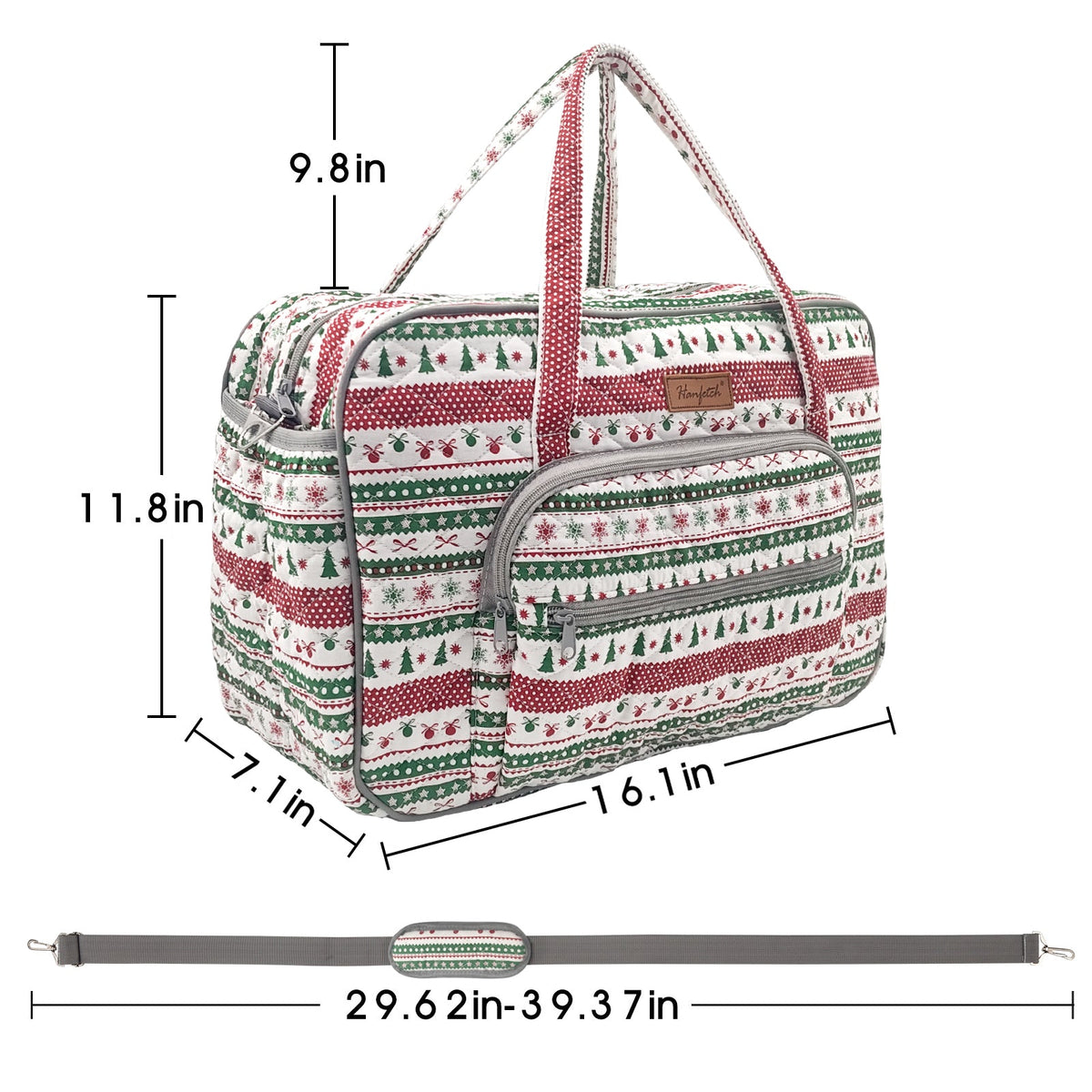 Yarn storage bag product view 7 for Large Yarn Storage Tote Bag, with Woolique craft details