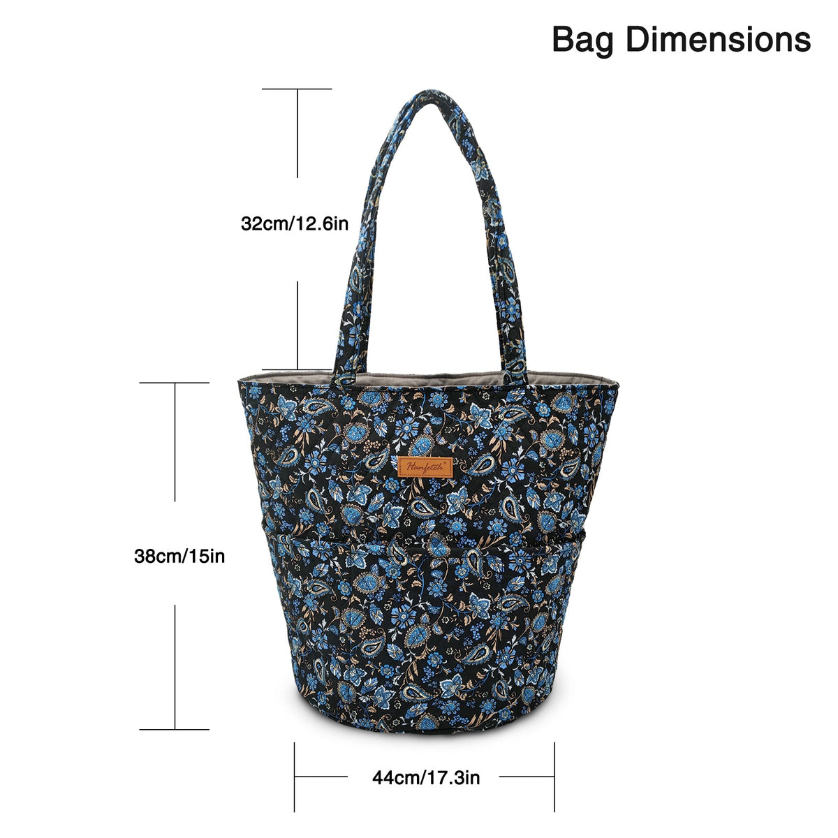 Yarn storage bag product view 4 for Large Drawstring Yarn Project Bag, with Woolique craft details