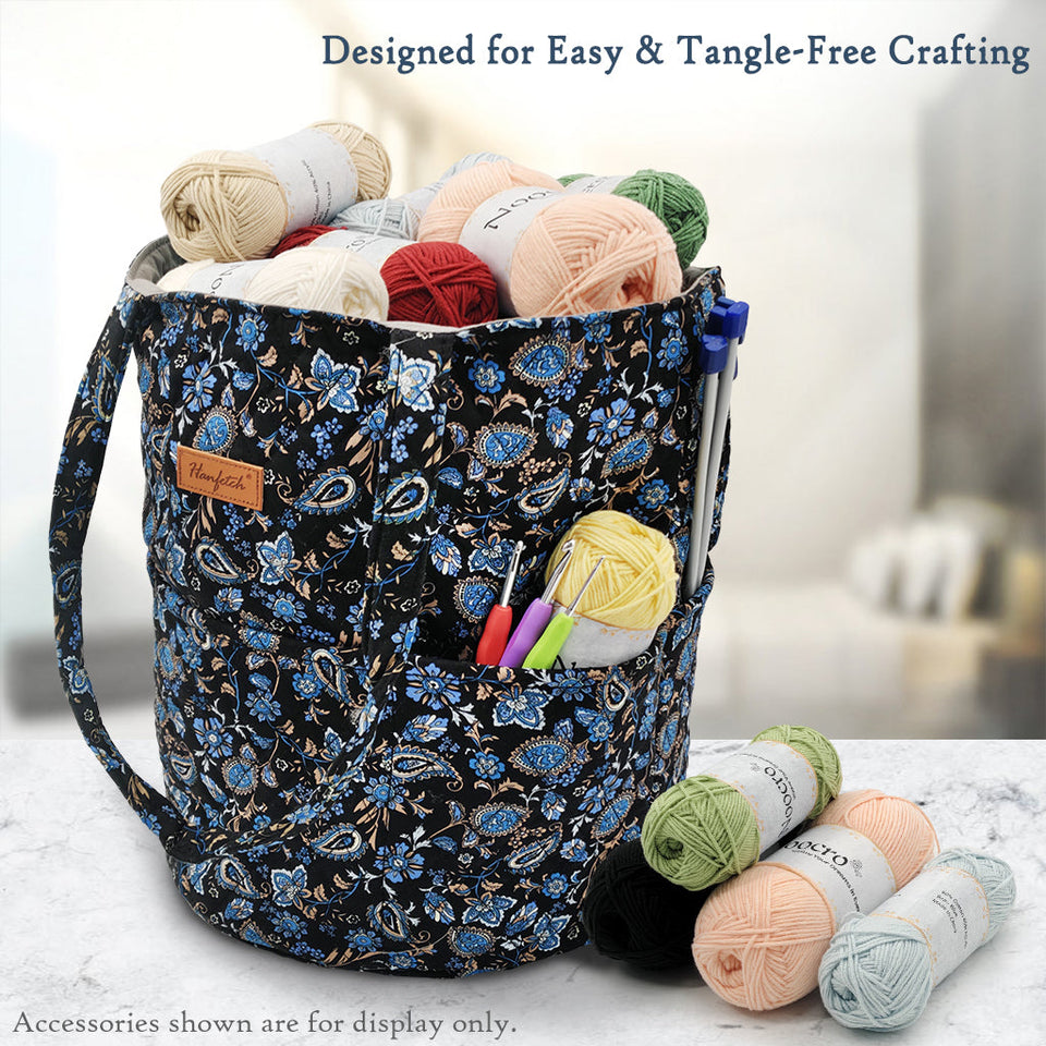 Large Drawstring Yarn Project Bag