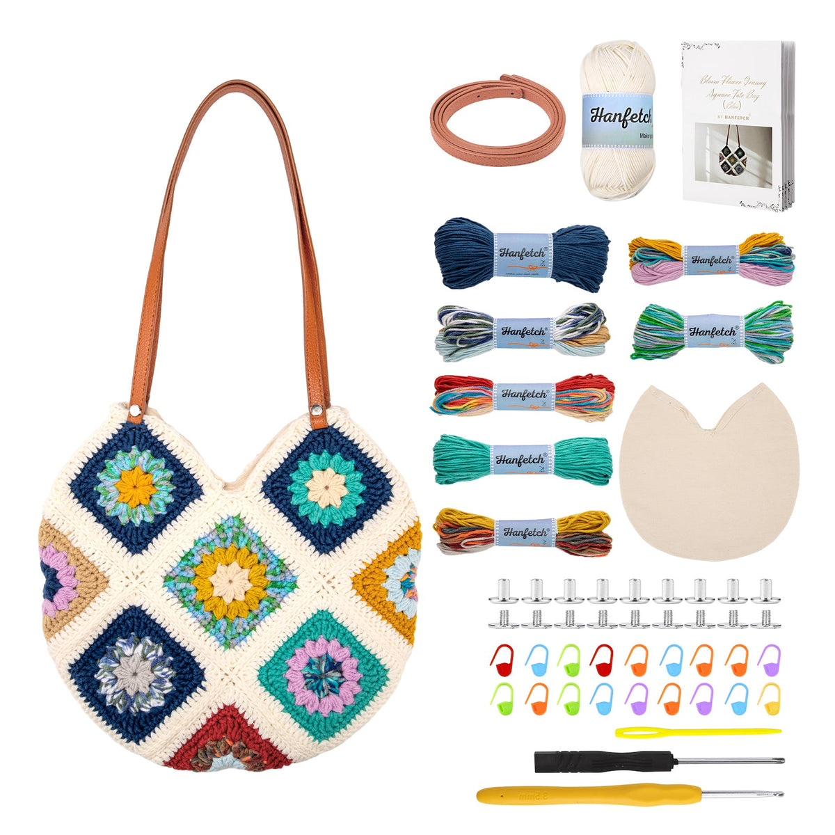 Granny Square Tote Bag Crochet Kit