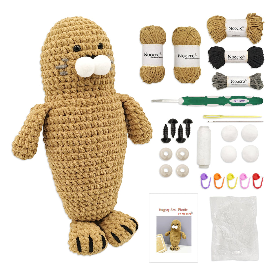 Hugging Seal Amigurumi Crochet Kit