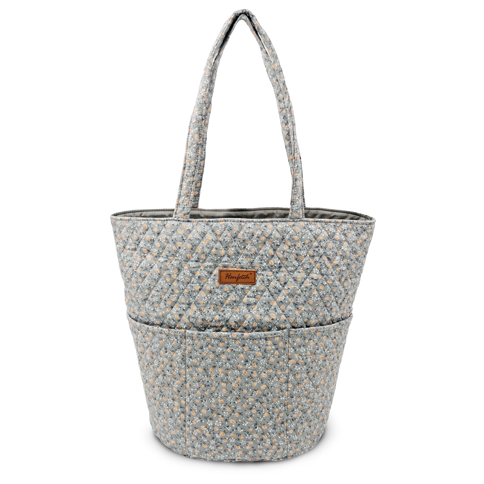 Yarn storage bag product view 7 for Large Drawstring Yarn Project Bag, with Woolique craft details