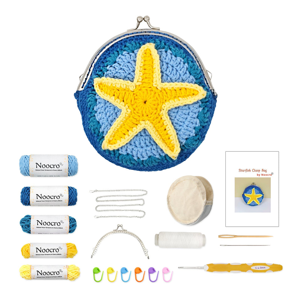 Starfish Crochet Coin Purse Kit