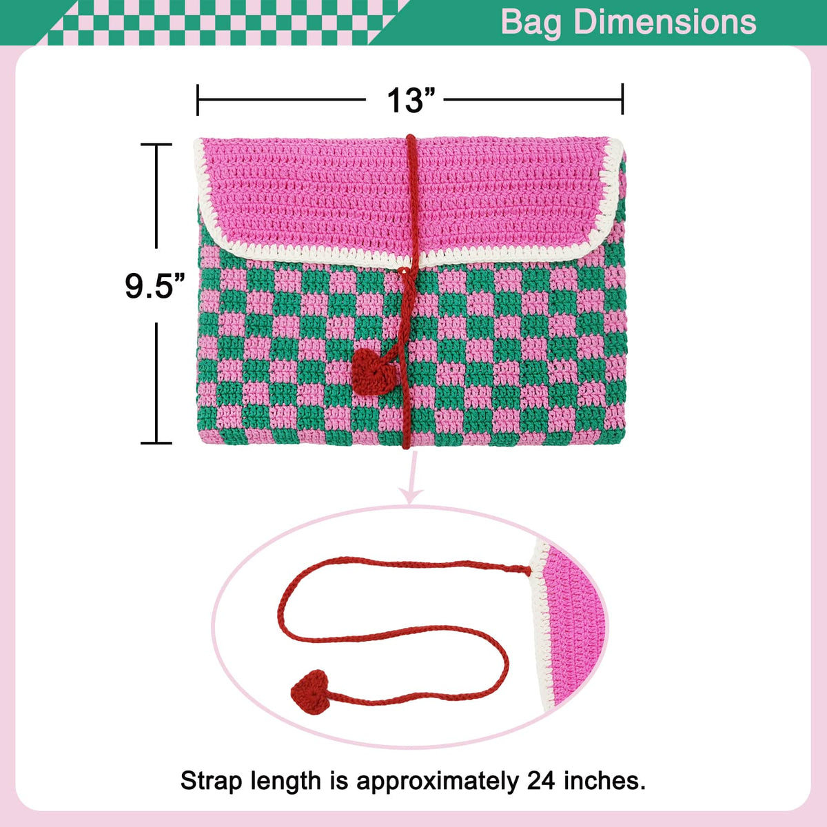 Beginner crochet kit product view 4 for iPad Clutch Crochet Kit, with Woolique craft details
