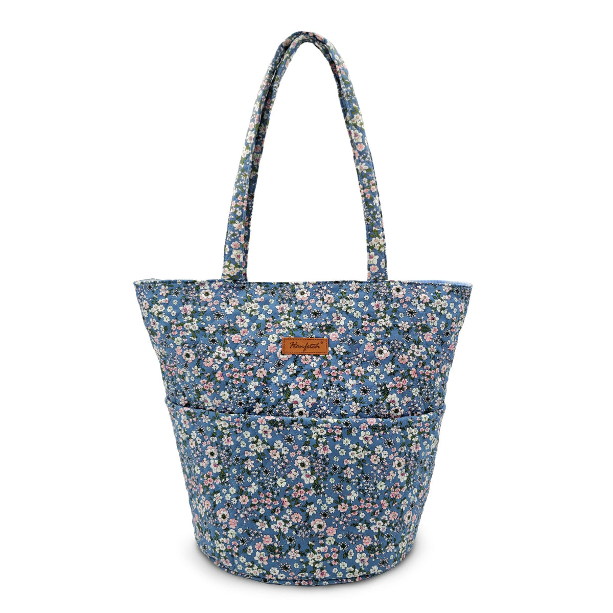 Woolique Studio Large Drawstring Yarn Project Bag - Shoulder Craft Organizer with Feed Holes