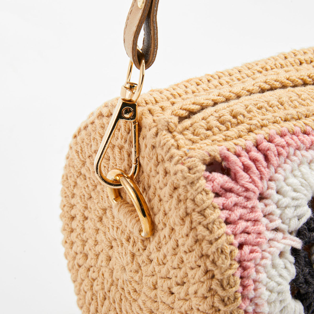 Crochet purse kit product view 12 for Cylindrical Bucket Bag Crochet Kit, with Woolique craft details