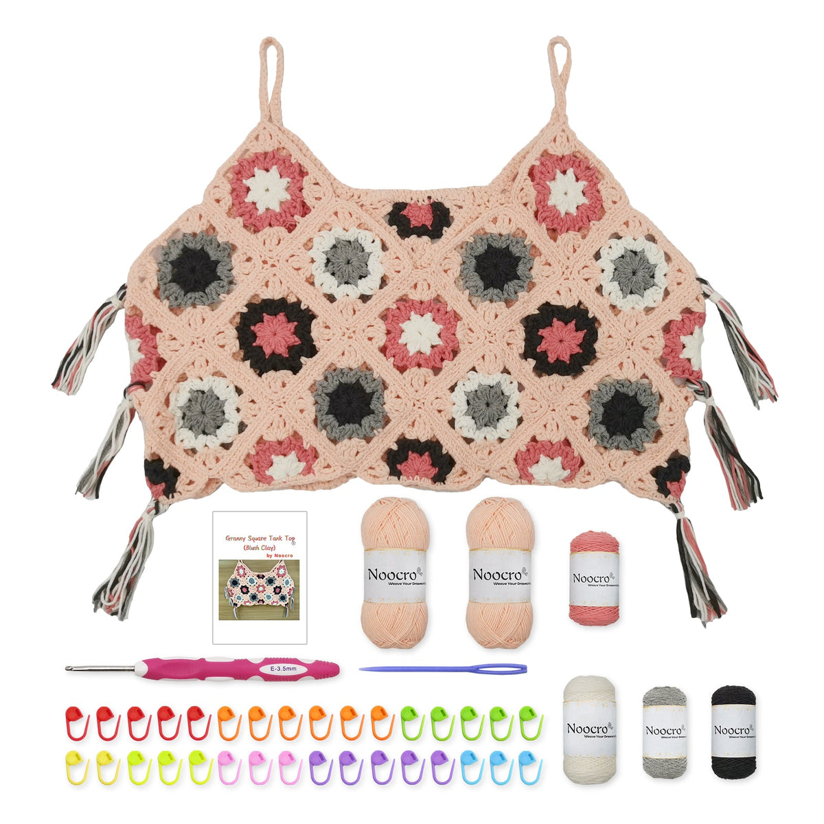 Granny Square Crochet Tank Top Kit
