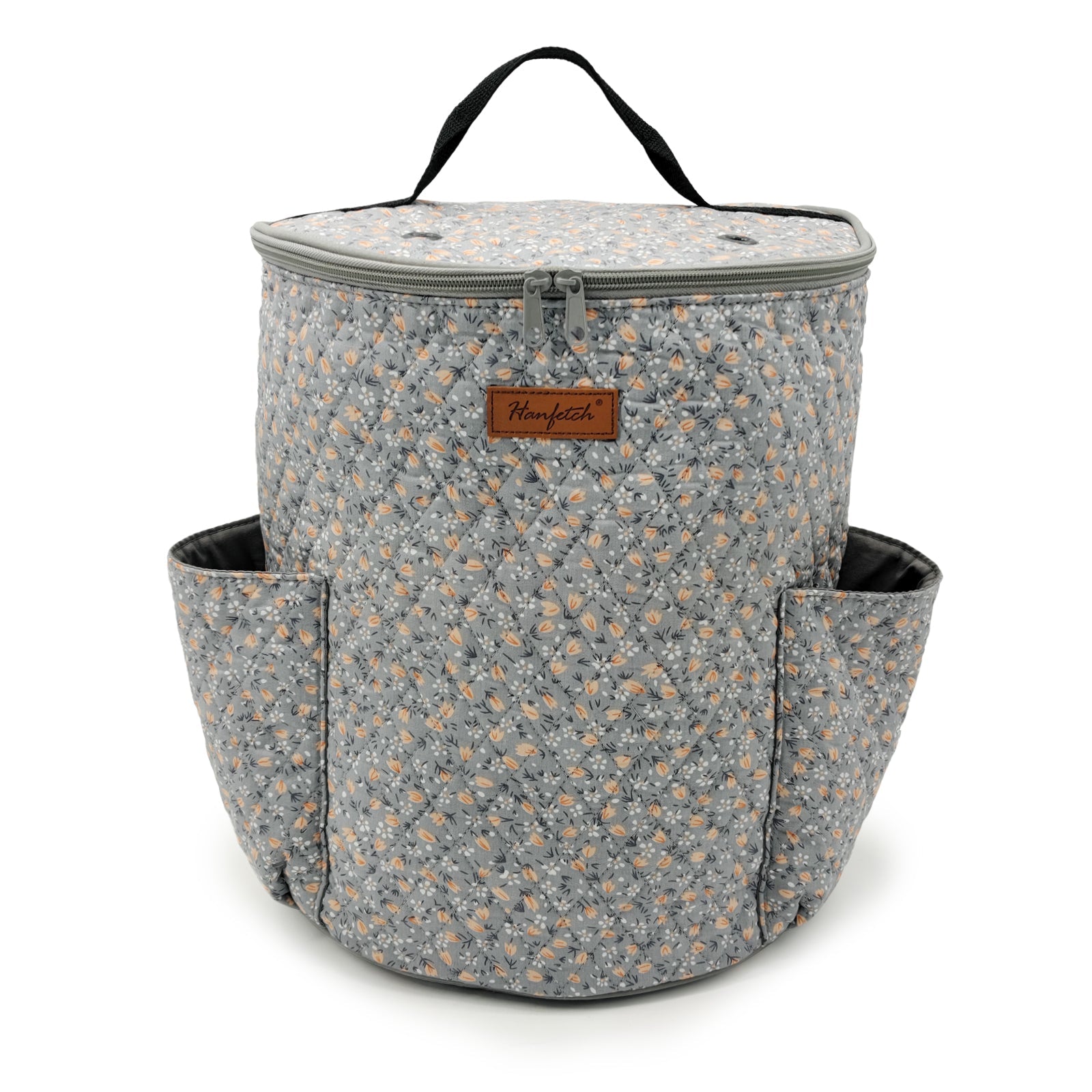 Cylindrical Yarn Storage Bag product view 7 with Woolique craft details for makers