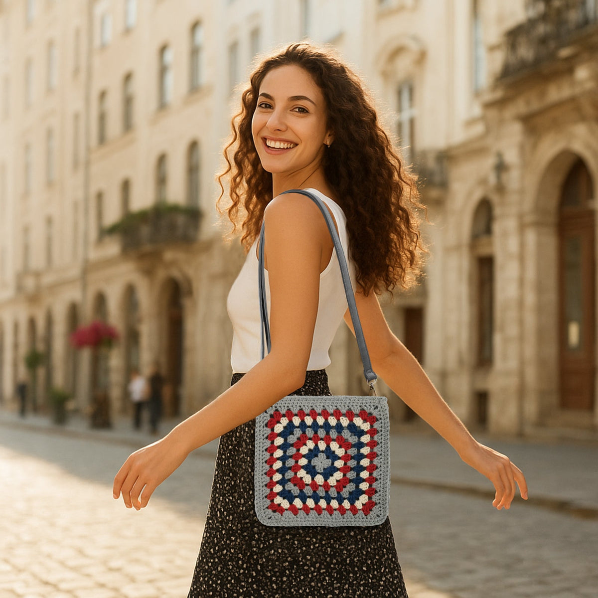 Granny square crochet kit product view 27 for Granny Square Felt Purse Crochet Kit, with Woolique craft details