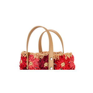 Crochet purse kit product view 19 for Floral Raffia Bucket Bag Crochet Kit, with Woolique craft details