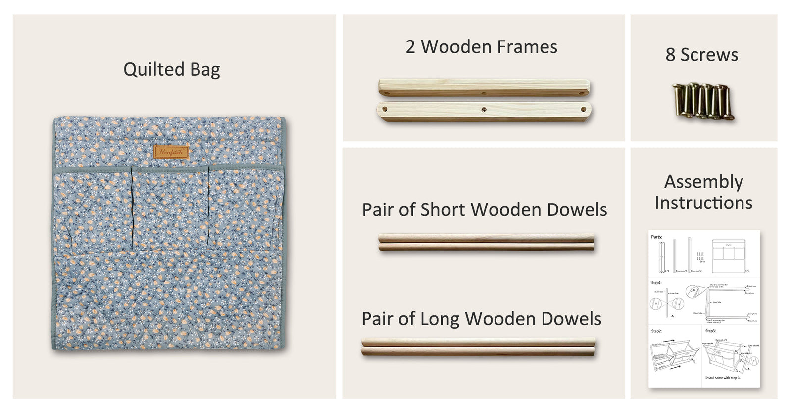 Large Yarn Caddy Organiser product view 7 with Woolique craft details for makers