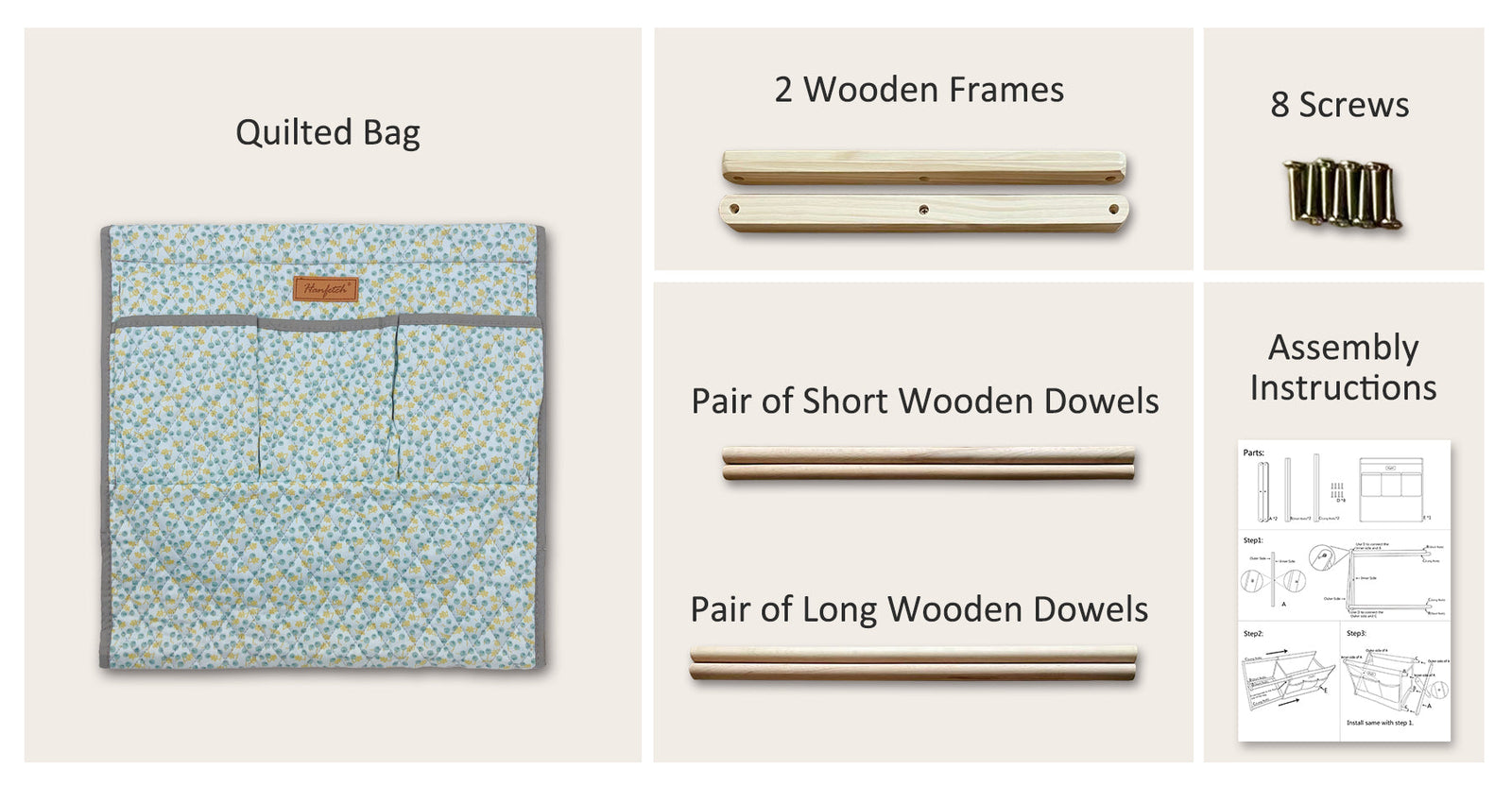 Large Yarn Caddy Organiser product view 8 with Woolique craft details for makers