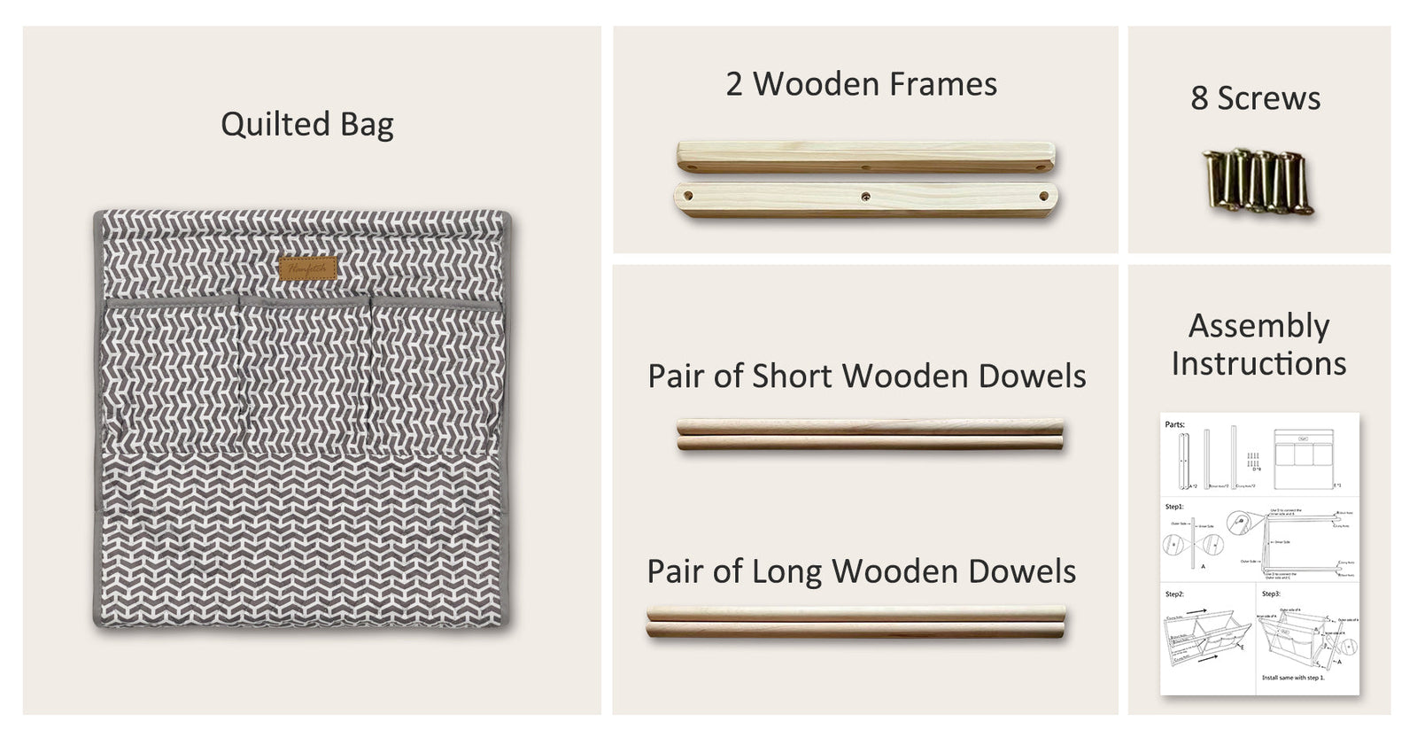 Large Yarn Caddy Organiser product view 12 with Woolique craft details for makers