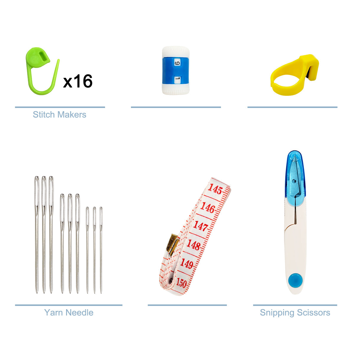 Woolique Studio Crochet Hook Set - Complete Tools & Accessories for Yarn Projects