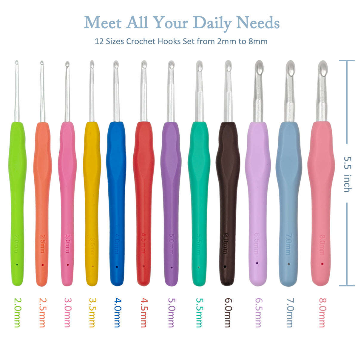 Woolique Studio Crochet Hook Set - Complete Tools & Accessories for Yarn Projects