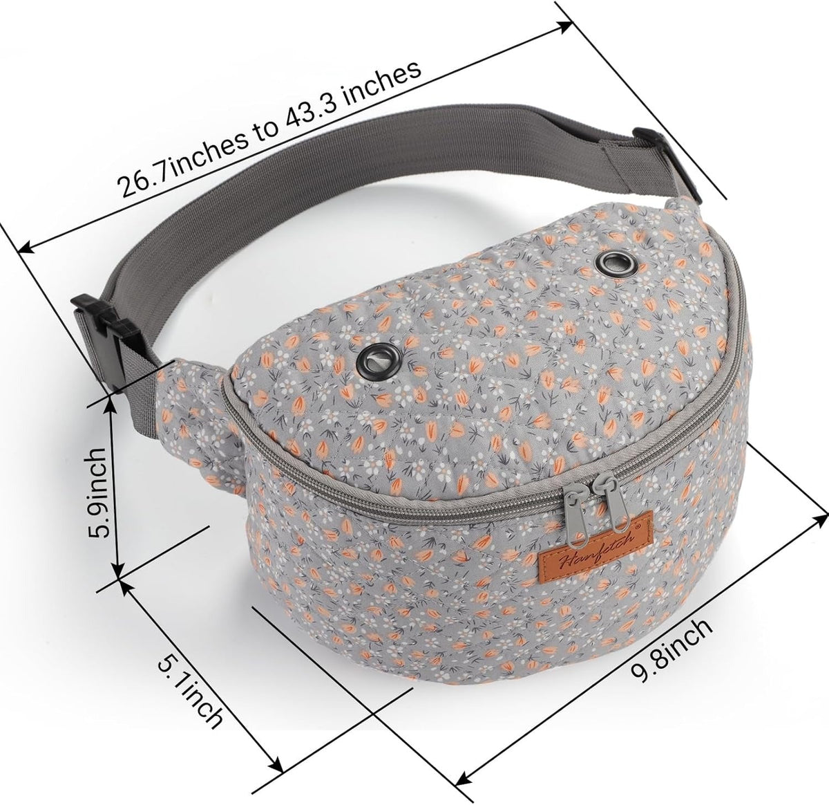 Crossbody Yarn Storage Bag product view 11 with Woolique craft details for makers