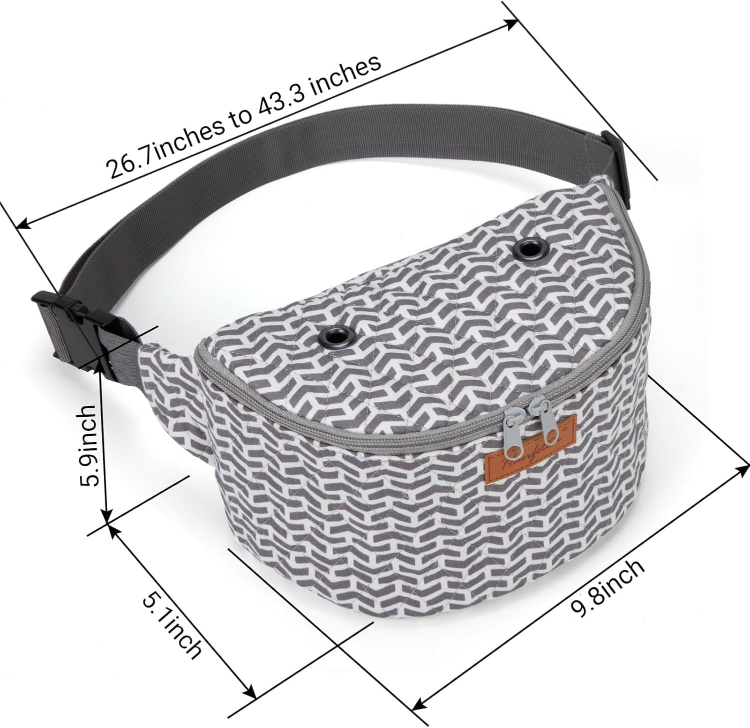 Crossbody Yarn Storage Bag product view 13 with Woolique craft details for makers