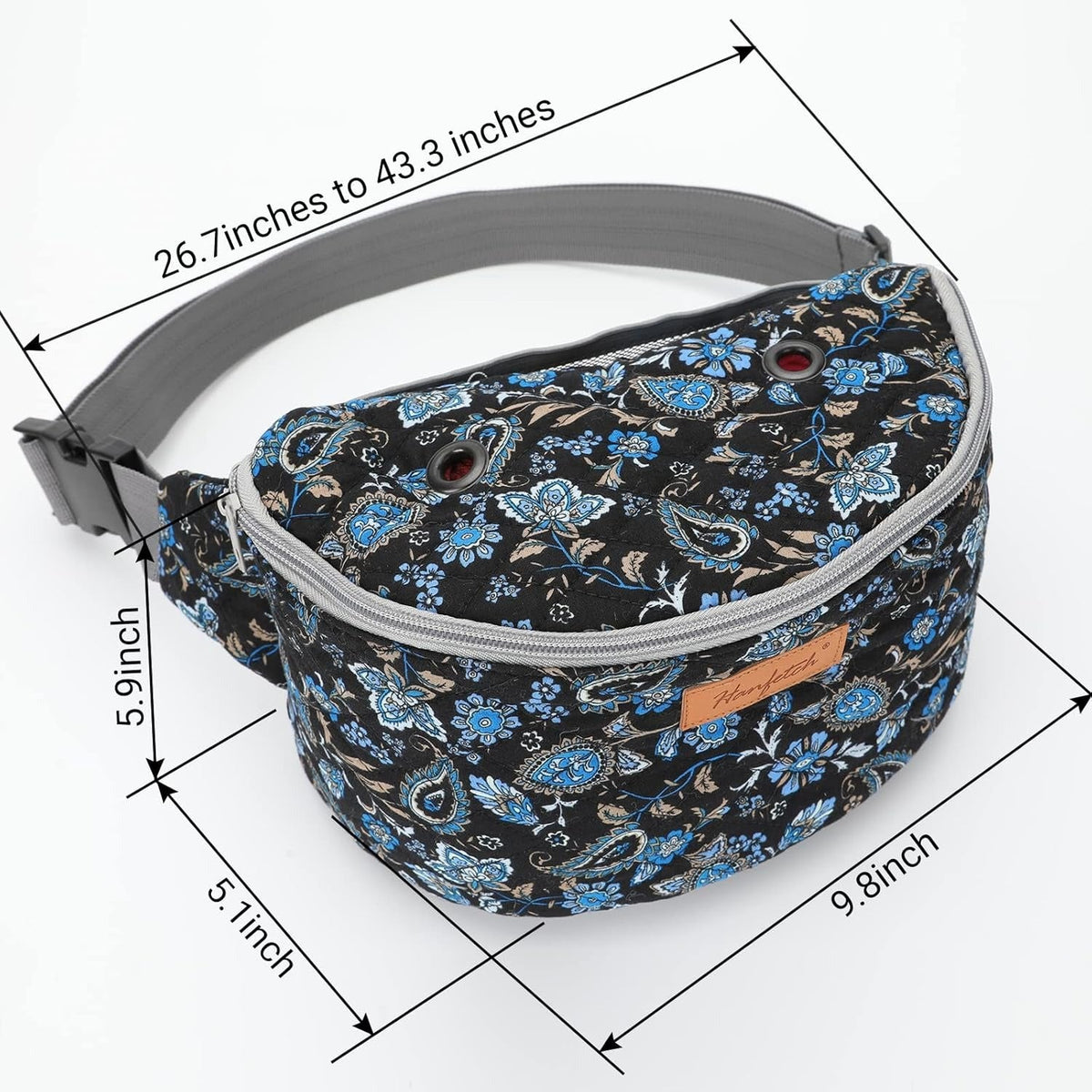 Crossbody Yarn Storage Bag product view 17 with Woolique craft details for makers