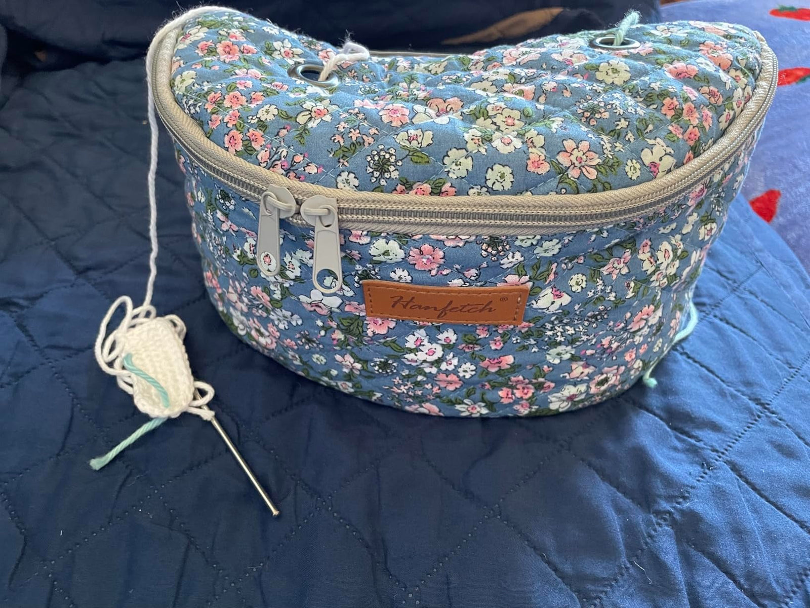 Crossbody Yarn Storage Bag product view 37 with Woolique craft details for makers